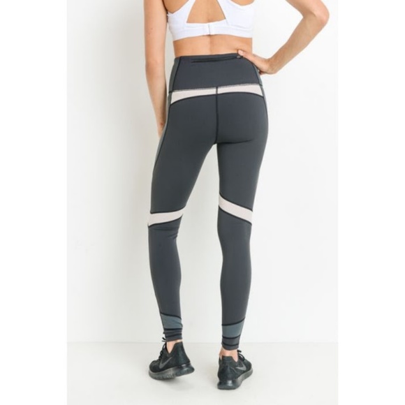 Highwaist Dragonfly Colorblock Full Leggings - Picture 3 of 5